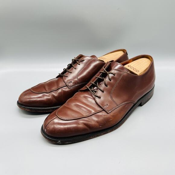Cole Haan Shoes Mens 11 Brown Leather City Derby Oxford Dress Almond Toe Vintage main image 10